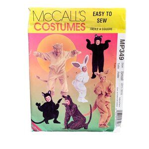 McCalls MP349 Animal Costumes Sewing Pattern S Easy to Sew Small